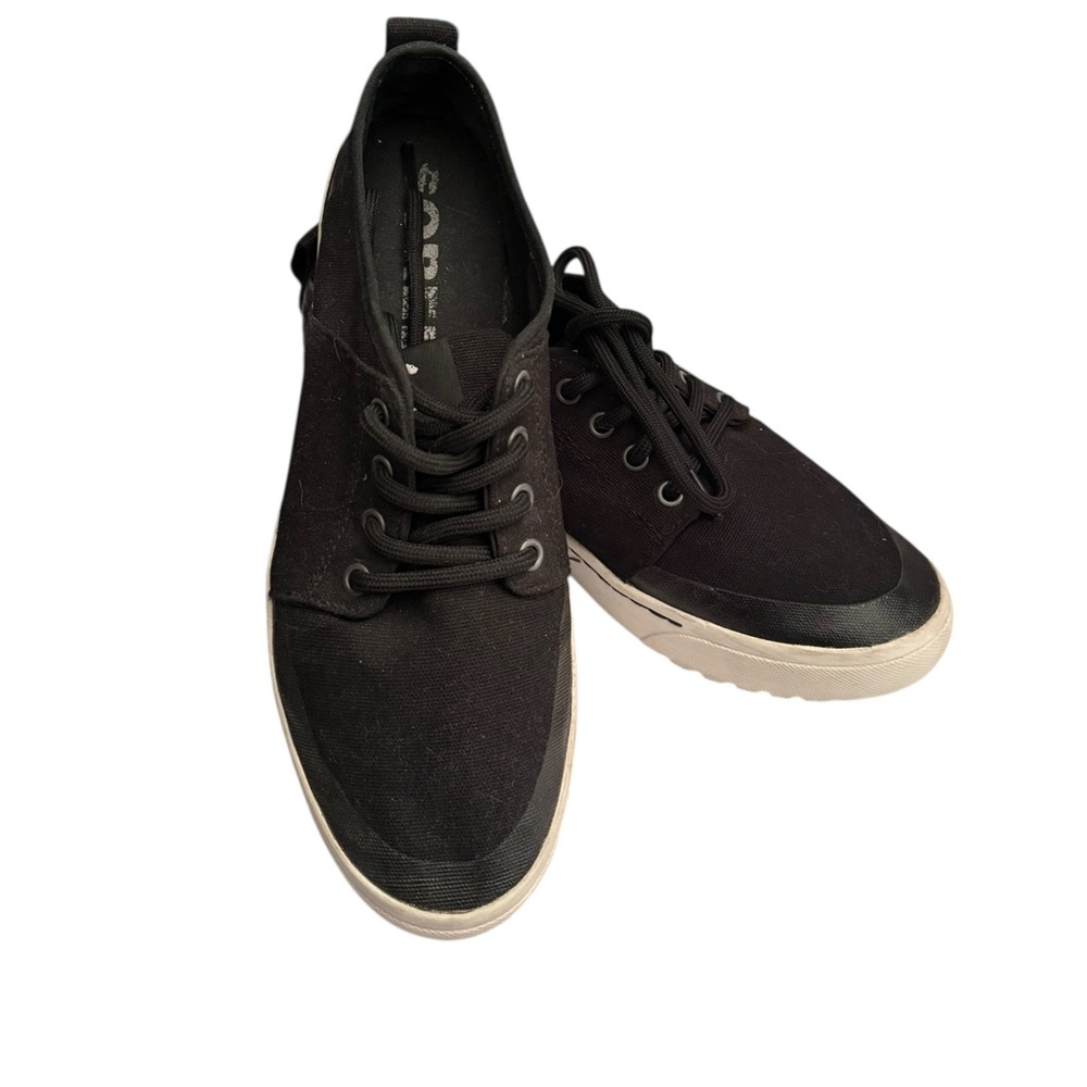 Sorel Black Canvas campsneak sz 11  Women's Sneakers lace up casual low top shoe